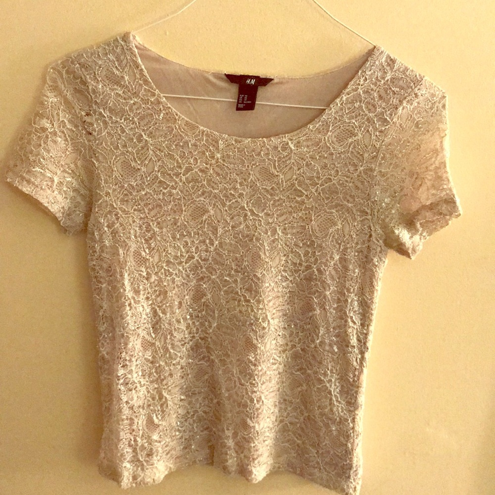 Metallic Lace t-shirt